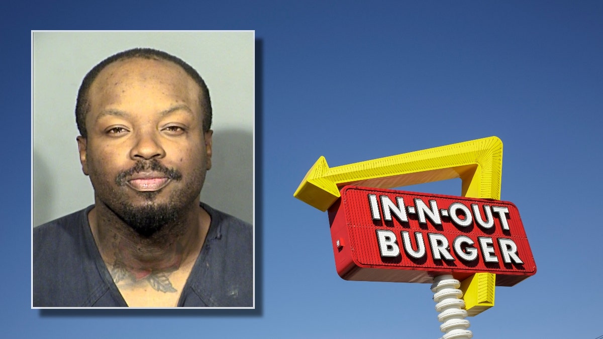 Murder suspect Emanuel Beccles and In-N-Out Burger in Las Vegas.