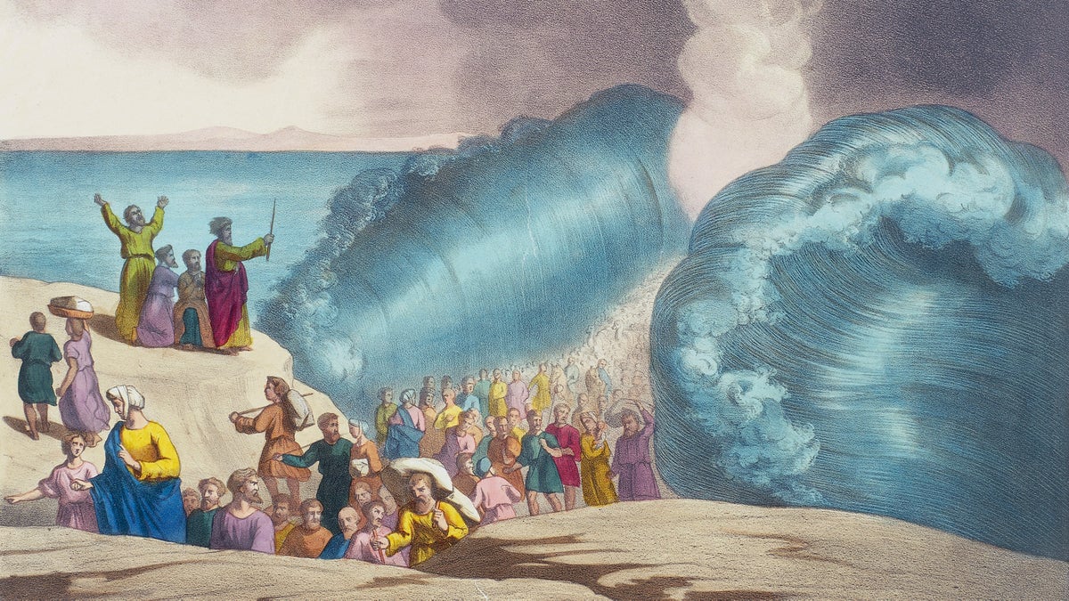 parting of Red Sea Moses