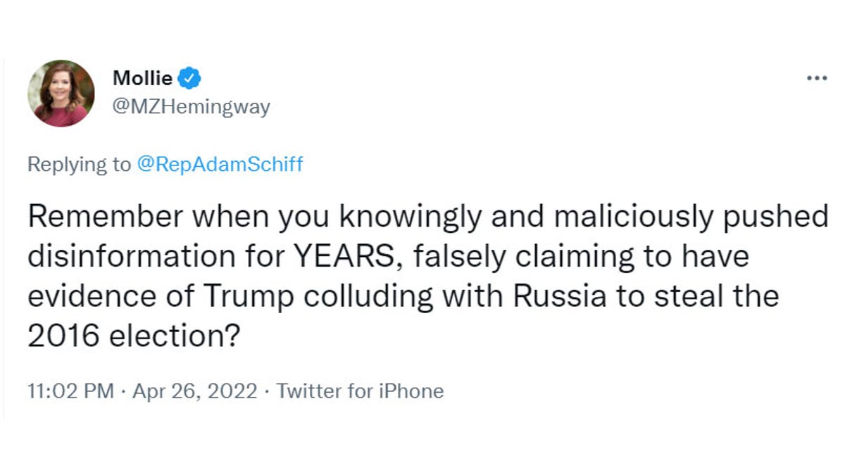 Mollie Hemingway Tweet