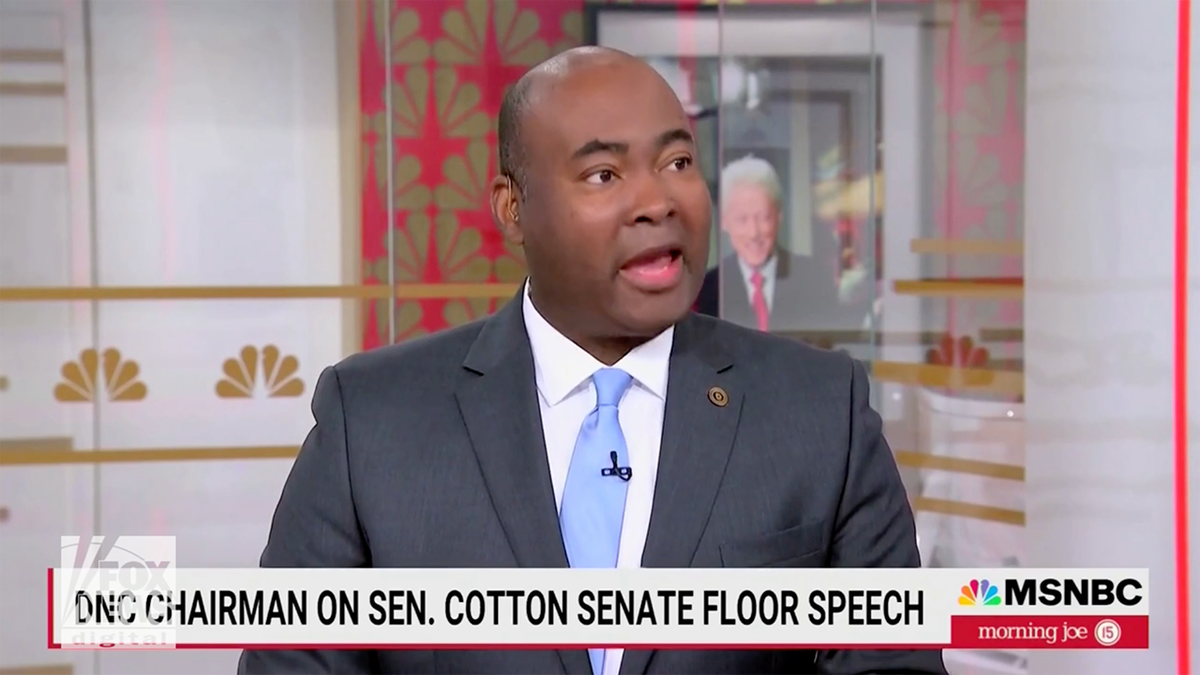 DNC Chairman Jaime Harrison appears on MSNBC's 'Morning Joe' on April 6, 2022.