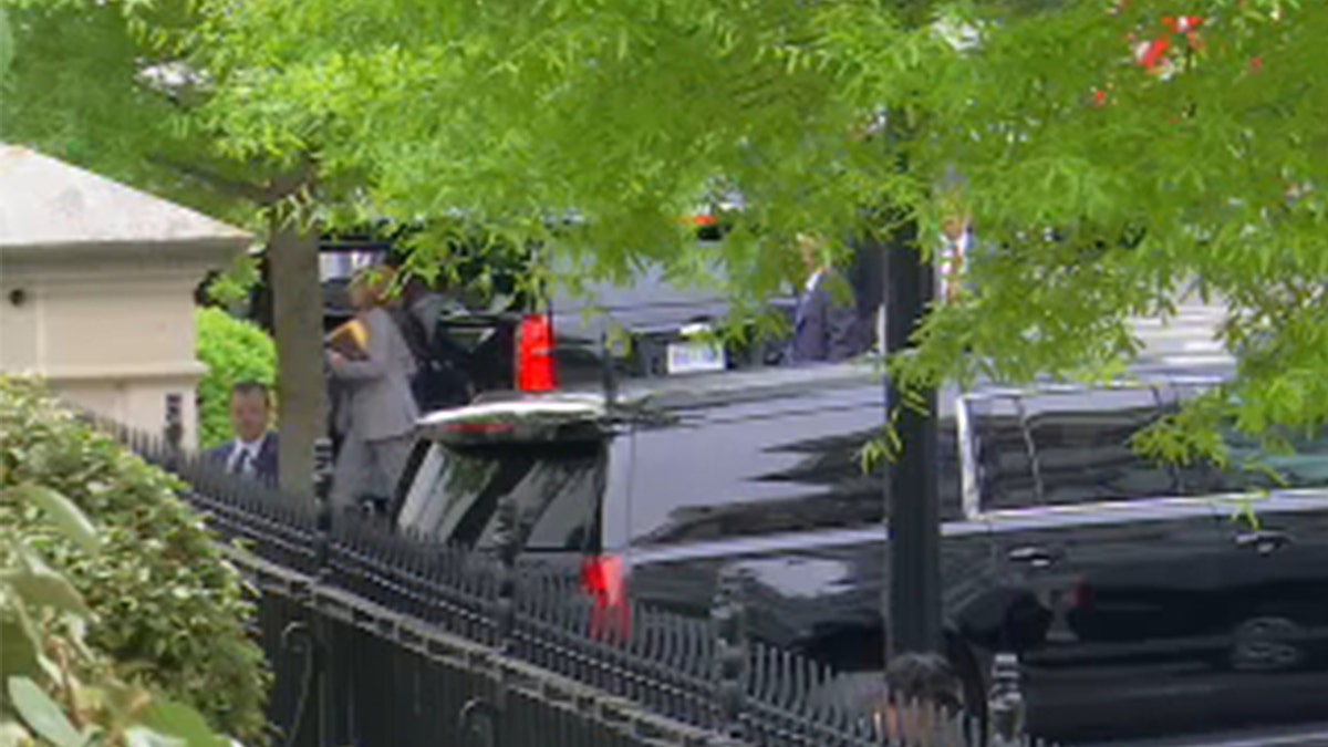 Vice President Kamala Harris was seen arriving at the White House, Tuesday, April 26, 2022. Later Tuesday, Harris announced that she has tested positive for COVID-19.