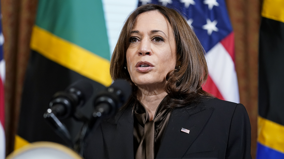 Vice President Kamala Harris, shown here on April 15, is now banned from entering Russia.