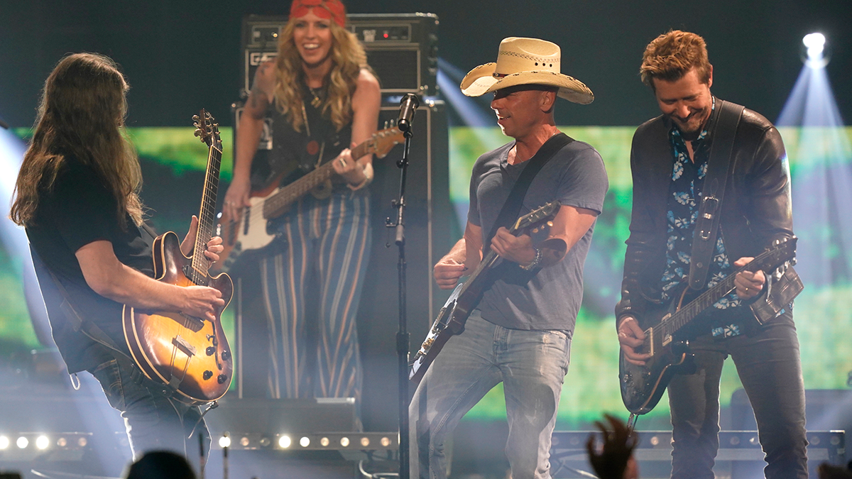 Kenny Chesney performs "Beer In Mexico" at the CMT Music Awards on Monday, April 11, 2022, at the Municipal Auditorium in Nashville, Tennessee.
