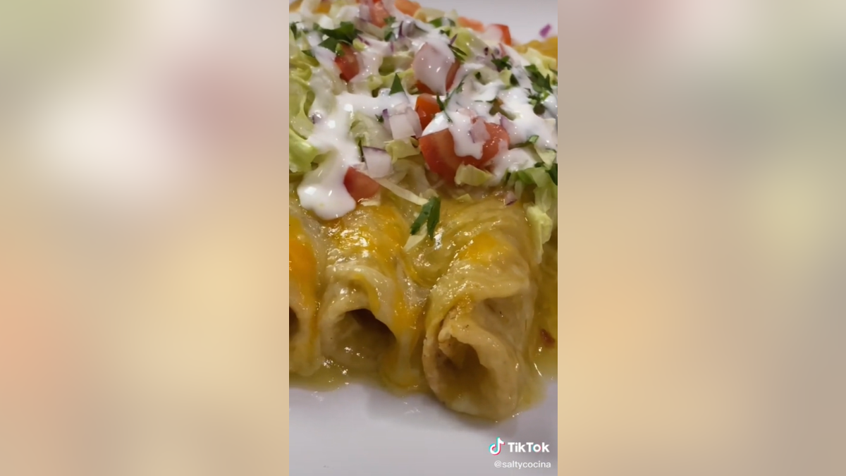 Ana Maria Regalado's completed lazy enchiladas recipe