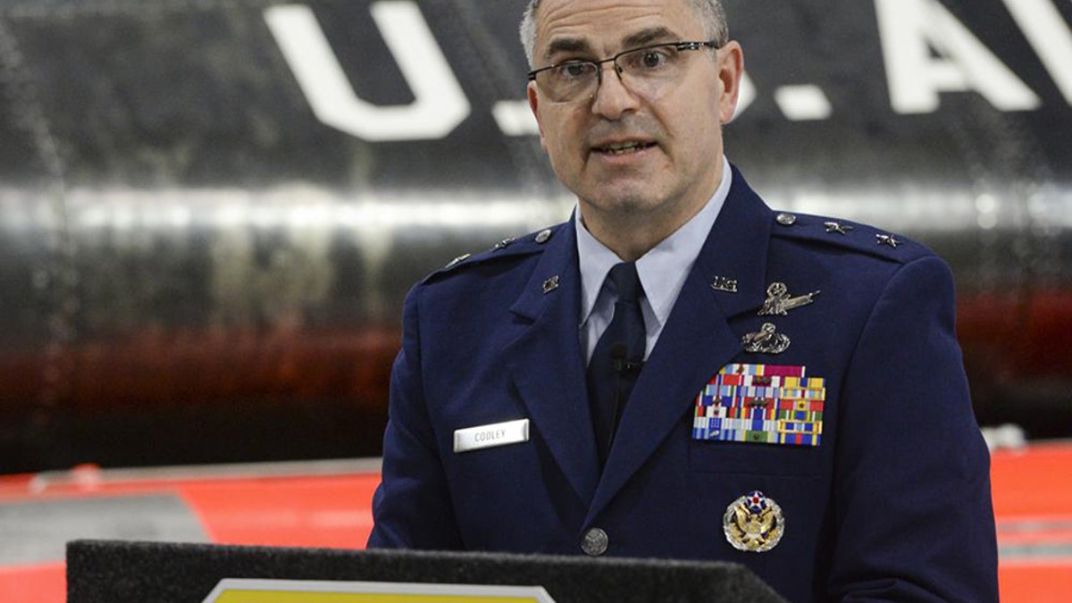 U.S. Air Force Maj. Gen. William T. Cooley, inside the National Museum of the United States Air Force, Wright-Patterson Air Force Base, Ohio, on April 18, 2019. (Wesley Farnsworth/U.S. Air Force via AP)