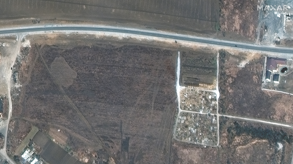 An overview of the cemetery on March 23, 2022.