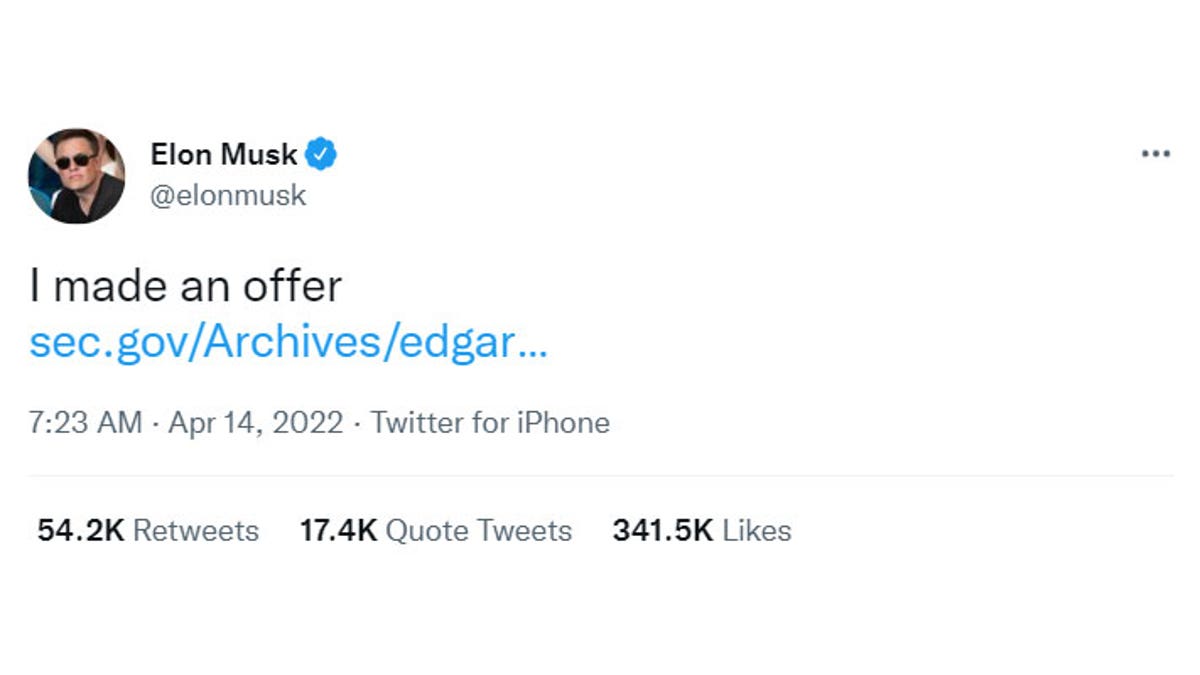 Elon Musk Tweet