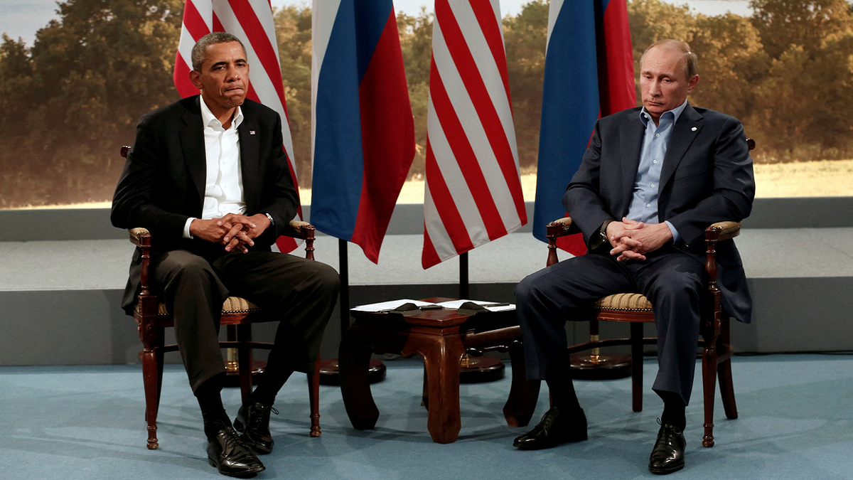 Barack Obama meets with Vladimir Putin during the G8 Summit in Northern Ireland in June 2013.?