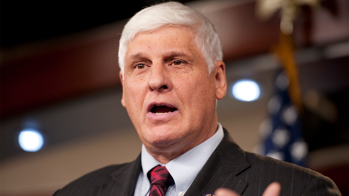 Rep. Bob Gibbs, R-Ohio, speaks at a news conference.