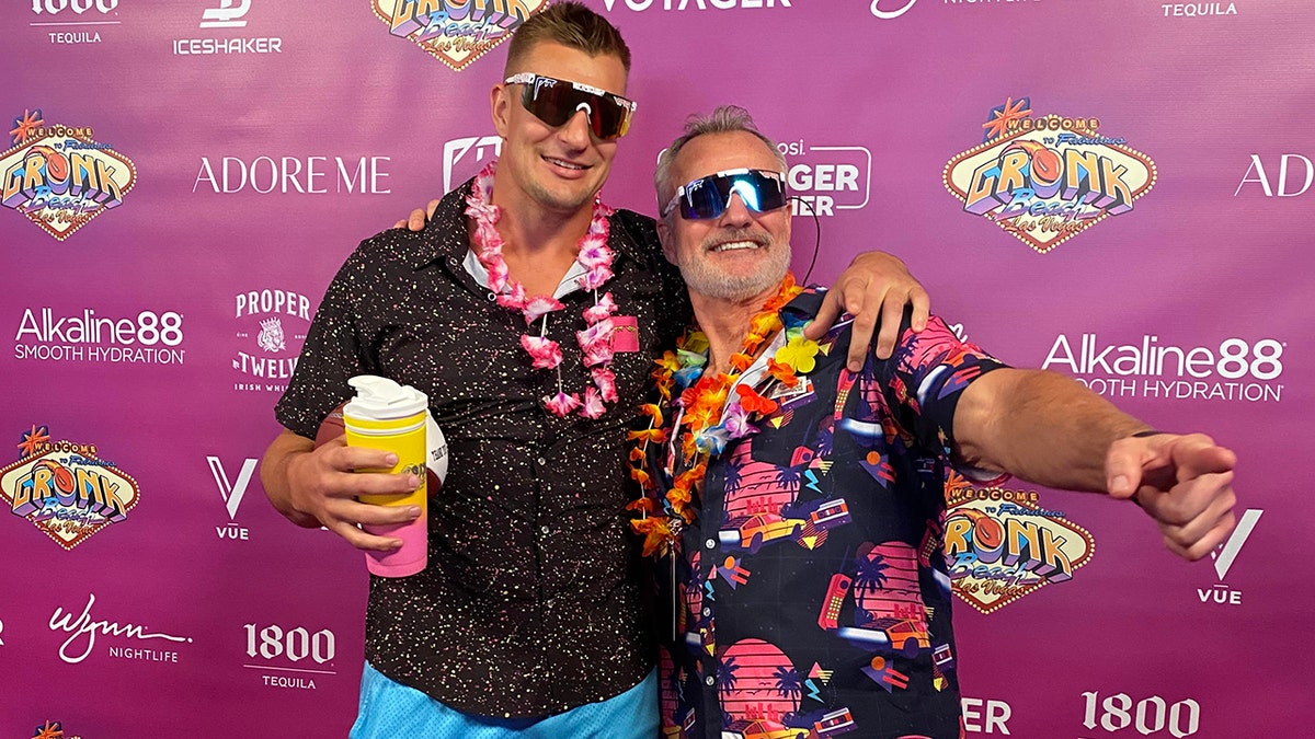 Gronk and his dad at Gronk Beach