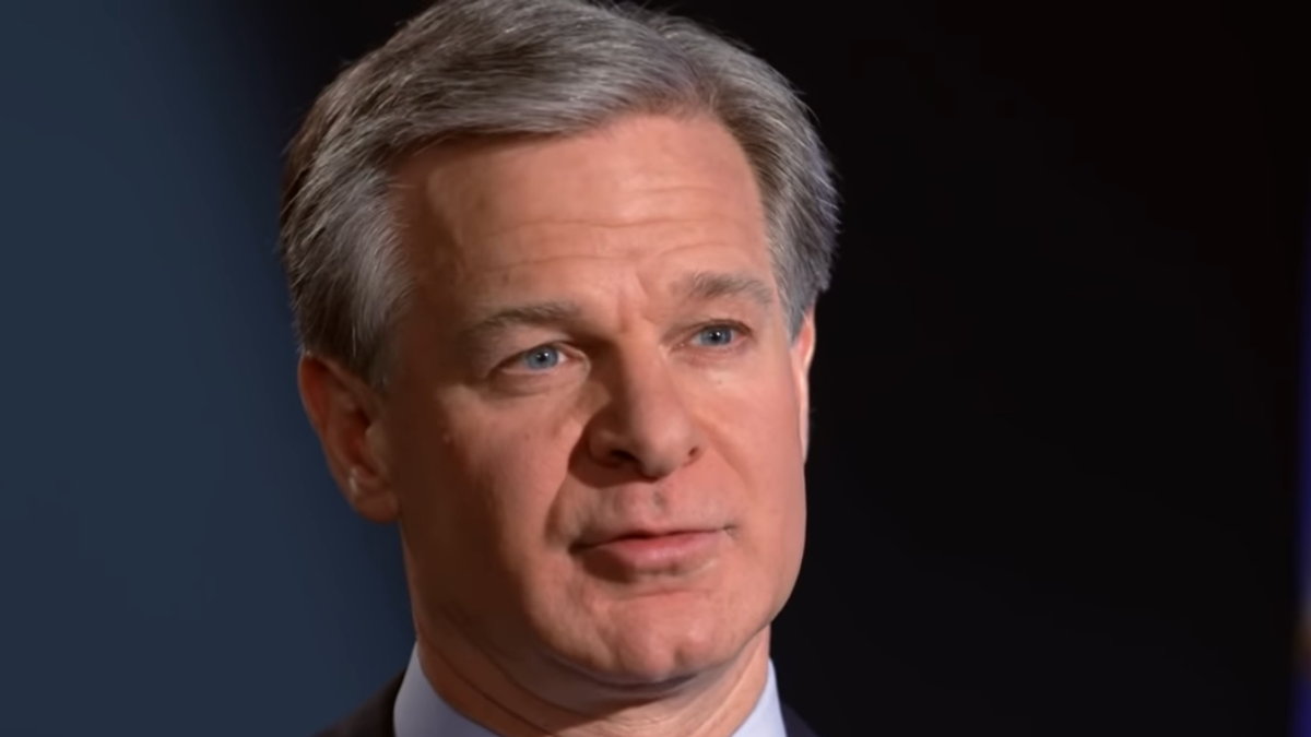 FBI Director Christopher Wray completely ignored the movement to defund police on Sunday when addressing the skyrocketing rate of murders against police officers on CBS News’ "60 Minutes."