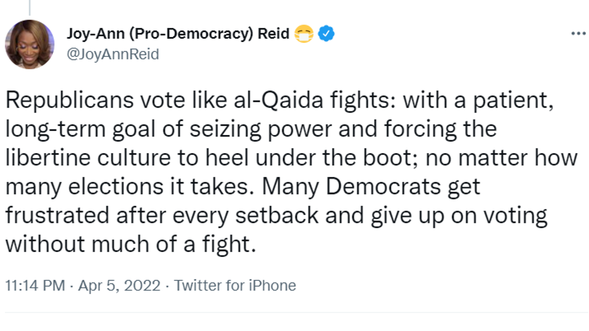 Joy Reid on al-qaida comparing to Republicans