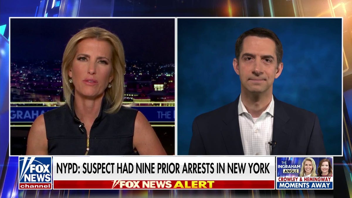 Tom Cotton on the ingraham angle discusses crime