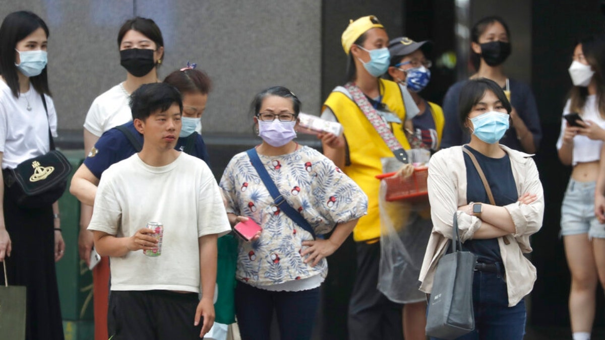 People wear facemasks in Taiwan