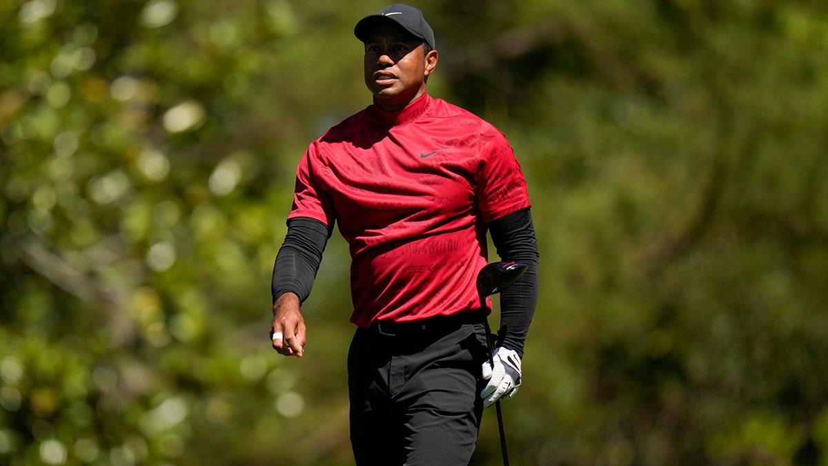 Tiger Woods walks the Masters