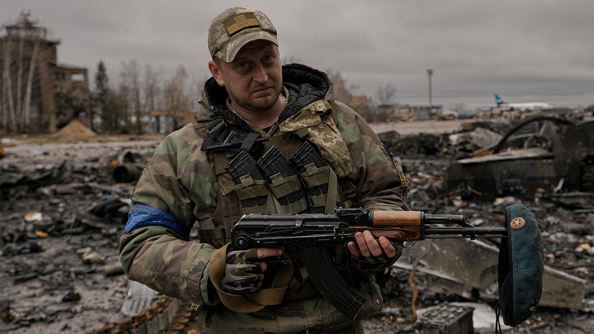 A Ukrainian serviceman 