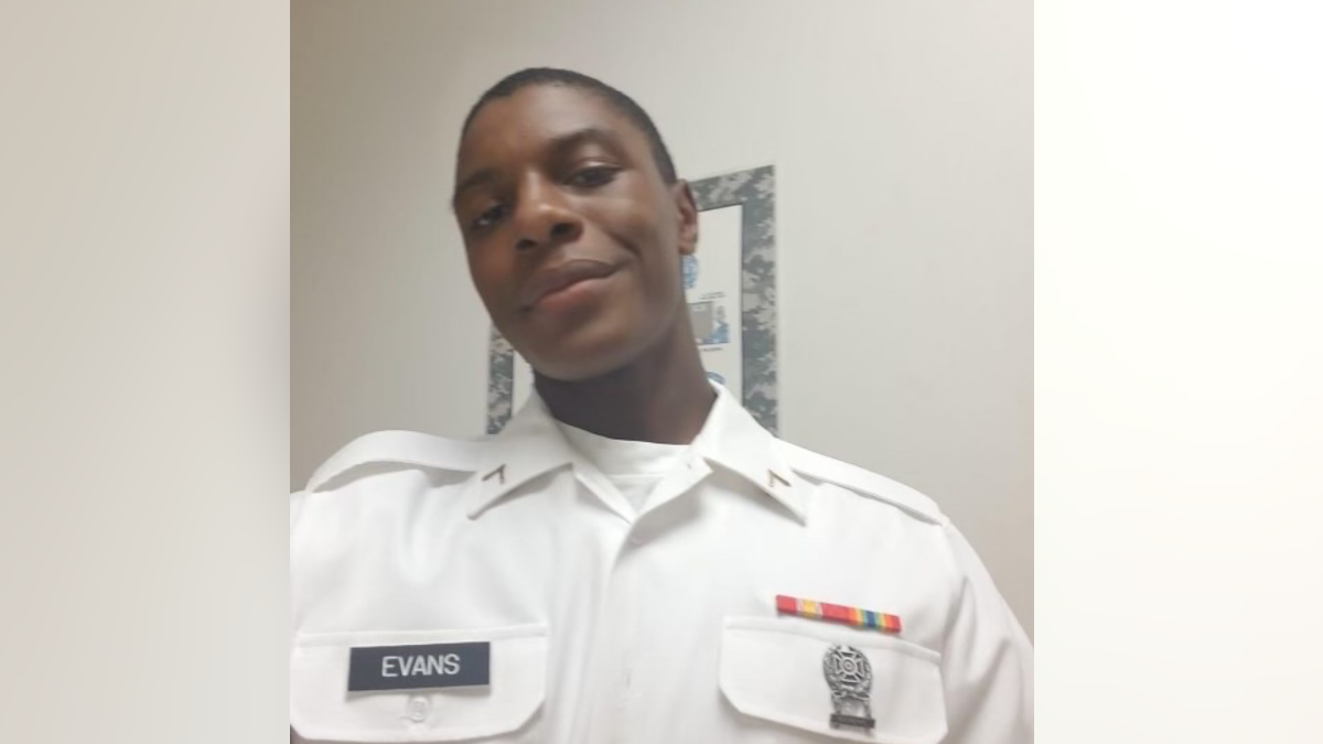 The soldier is identified as 22-year-old Bishop E. Evans who was from Arlington, Texas.