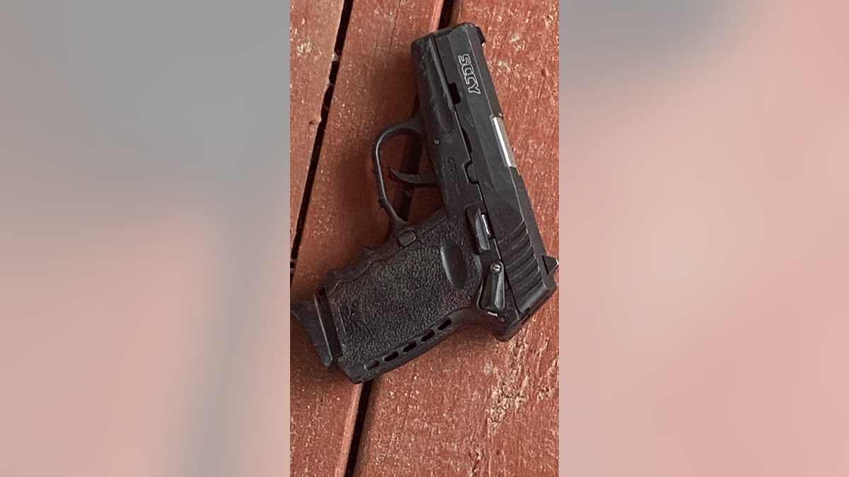 A firearm was recovered at the scene of a shooting in Washington, D.C., Saturday, April 23, 2022.