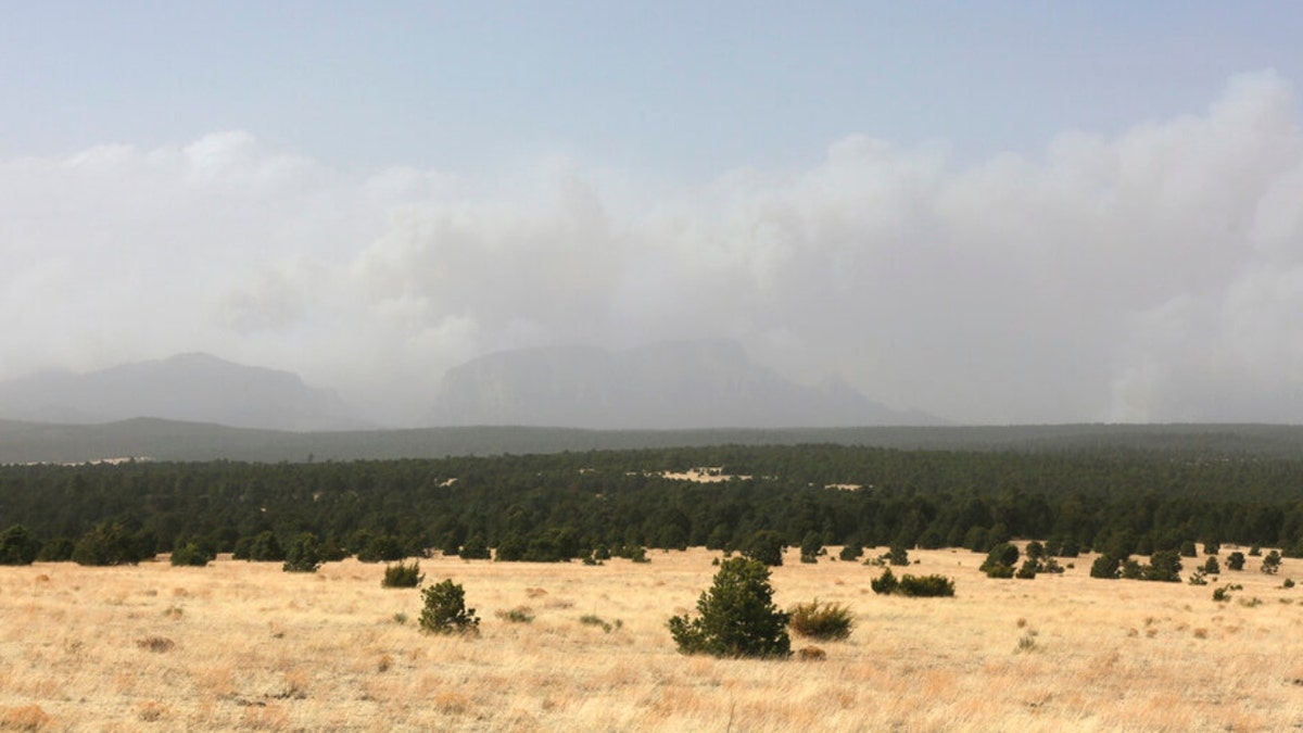 Smokes from wildfires in New Mexico