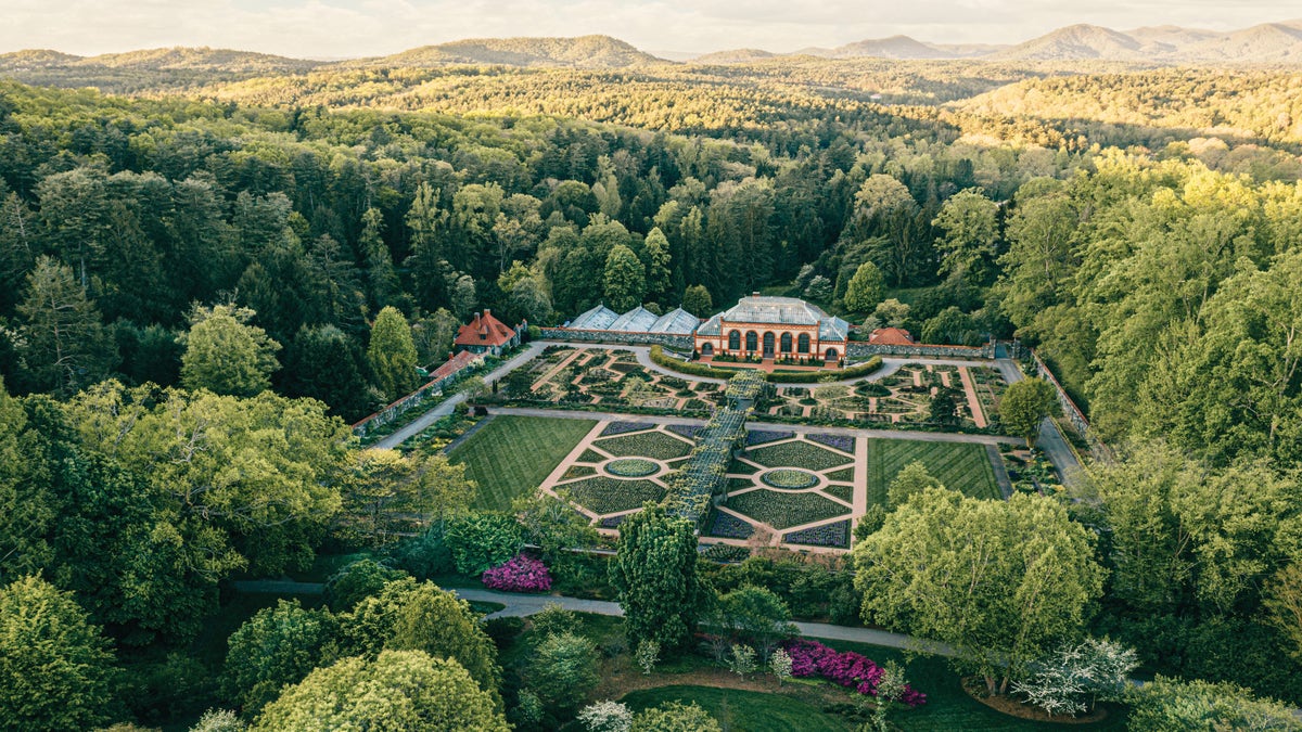 Shown here is an aerial view of the Biltmore Estate and grounds in Asheville, North Carolina. (The Biltmore Company)
