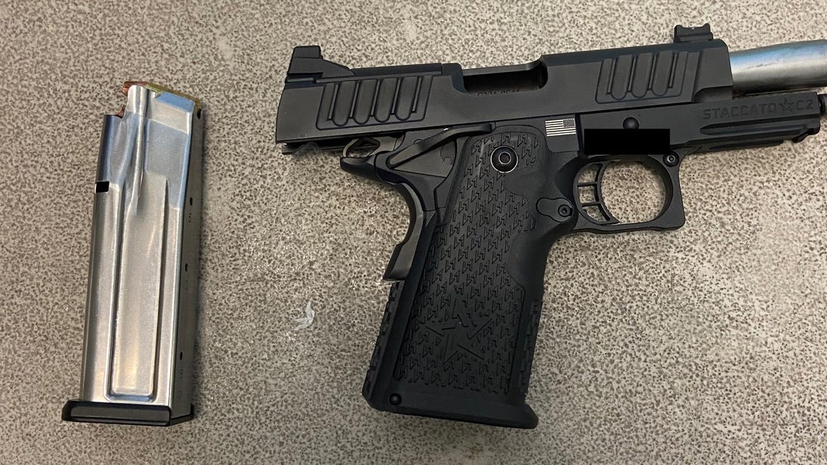 Security seized this loaded Staccato 9mm handgun at Charlotte Douglas International Airport on Tuesday morning. 