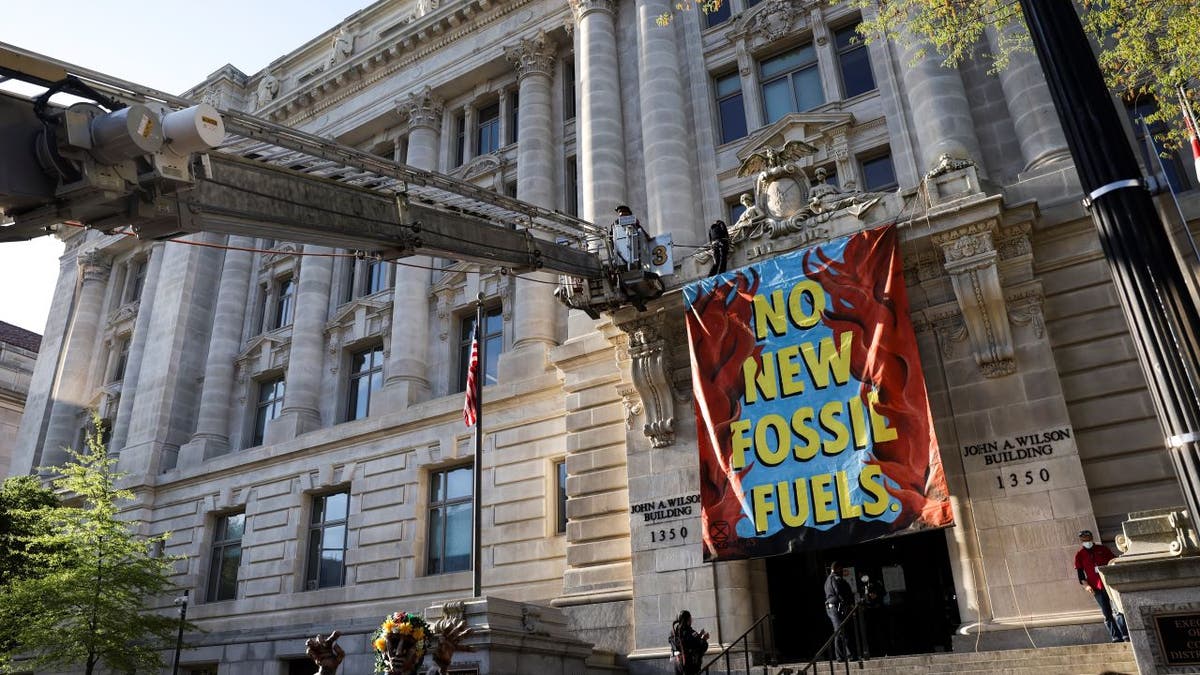 climate change protest in DC