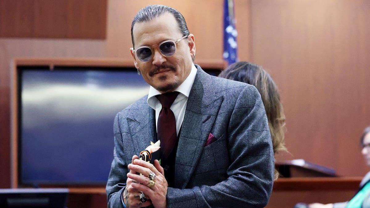 Johnny Depp in courtroom