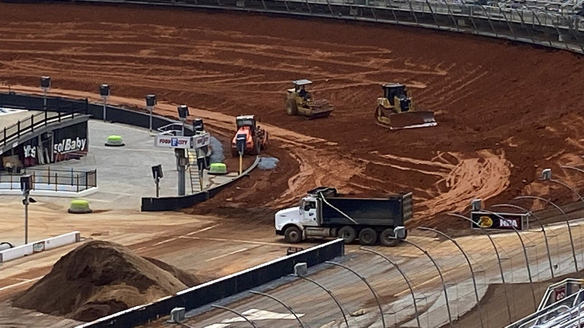 23,000 cubic yards of dirt were used to convert the track over a two-month period.