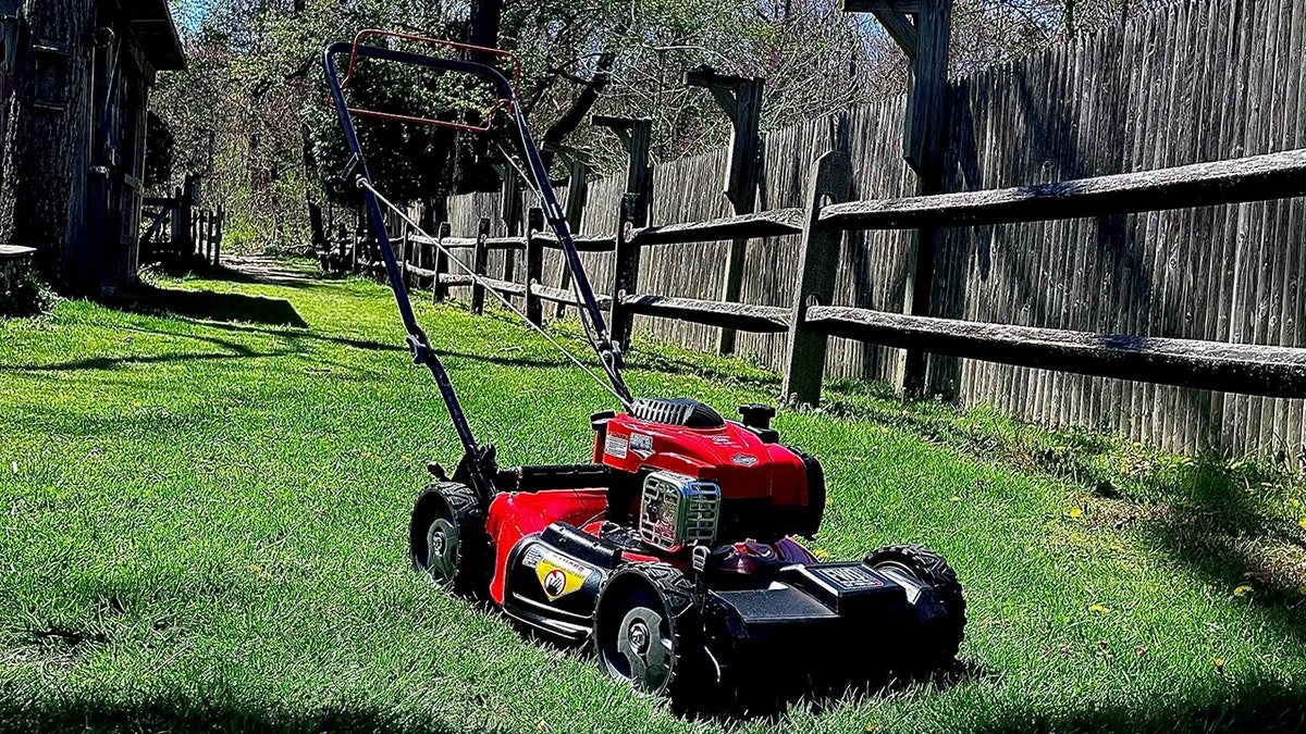 Craftsman mower on grassy lawn