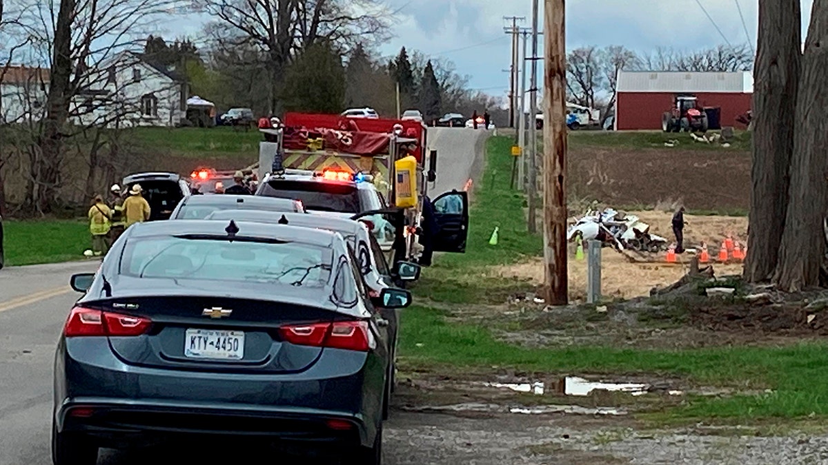 New York medical helicopter crash site