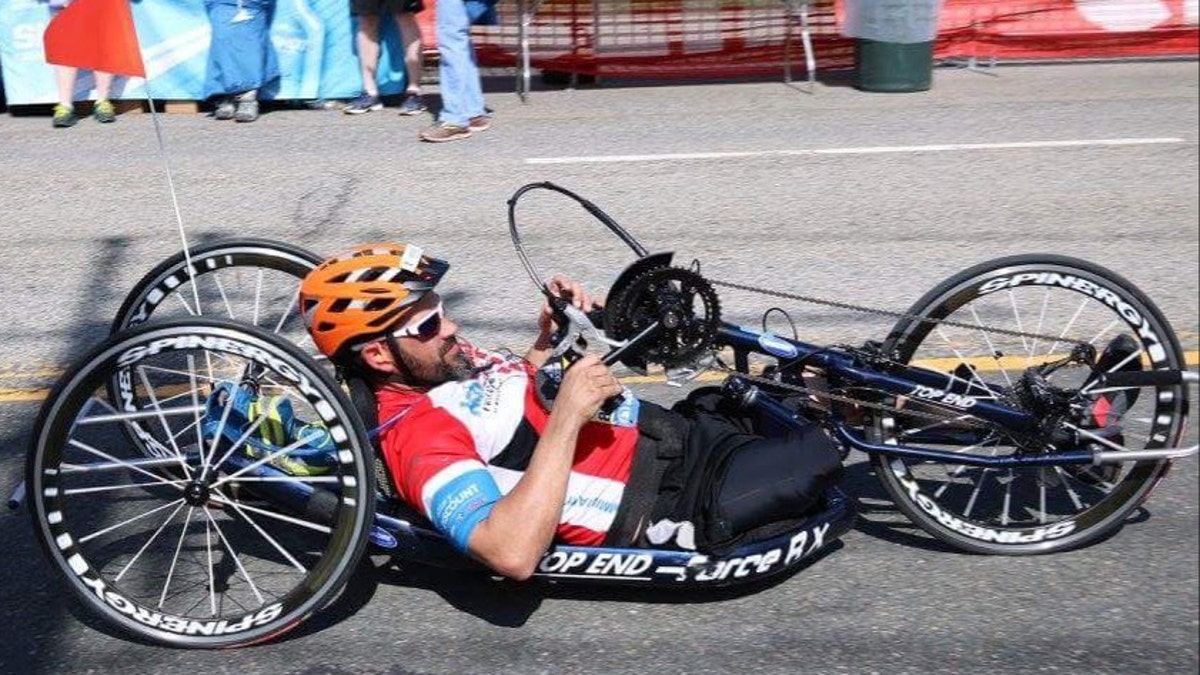Marc Fucarile races in boston marathon