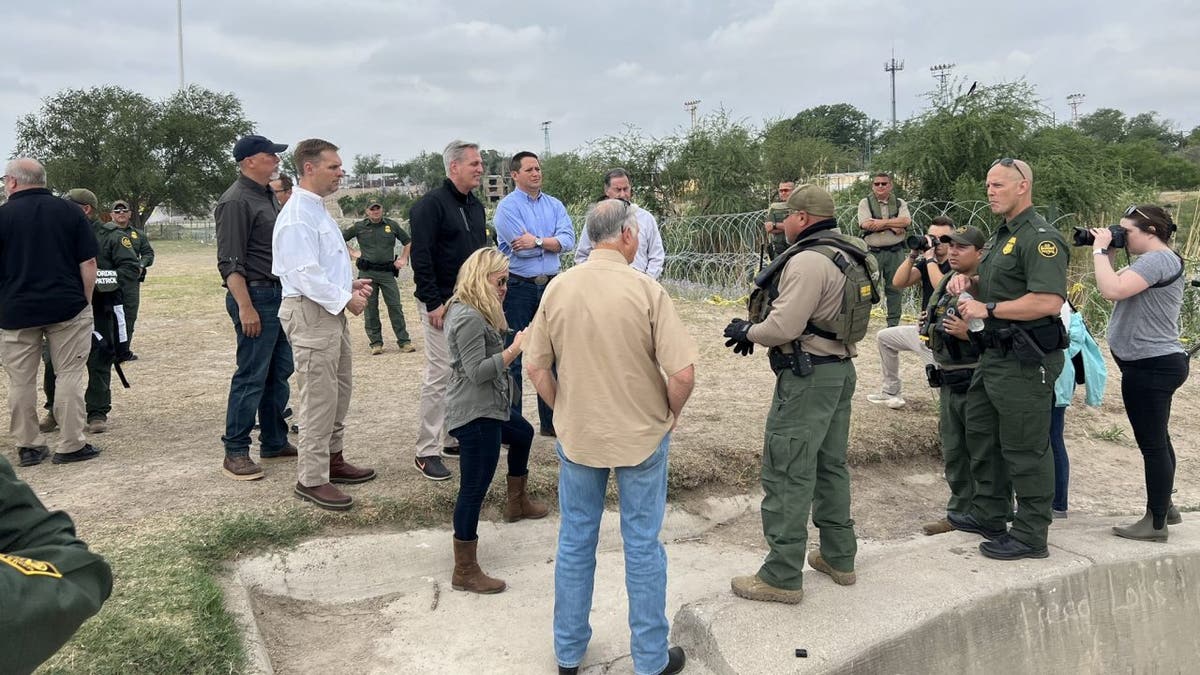 House Minority Leader  leading GOP delegation meeting with Border Patrol in Eagle Pass, Texas.