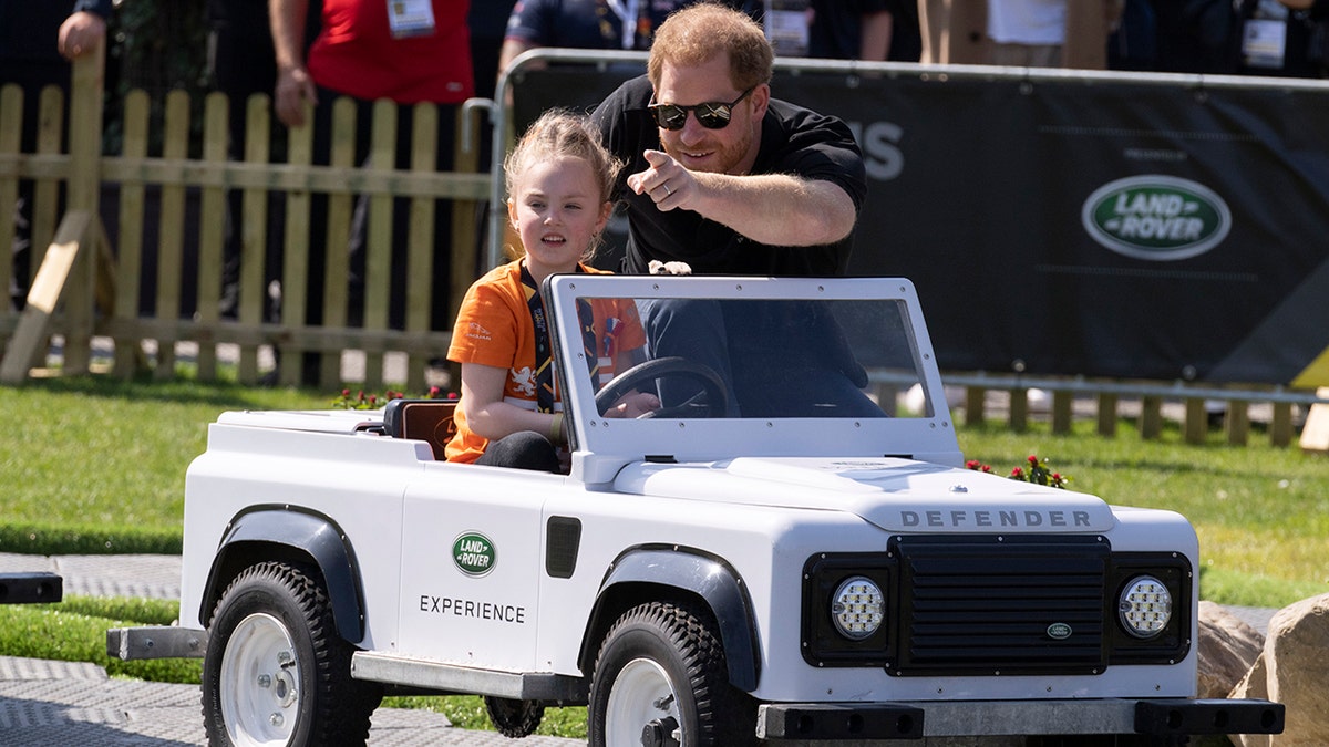 Prince Harry little girl car