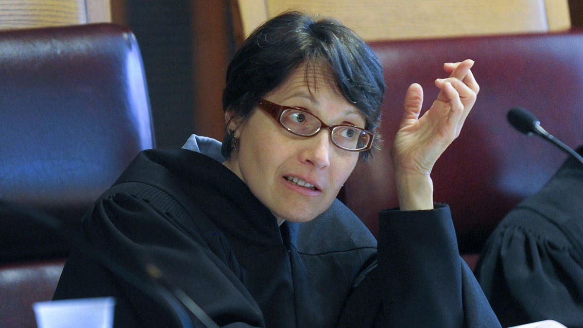 Judge Jenny Rivera listens to oral arguments at the Court of Appeals on June 1, 2016, in Albany, New York.