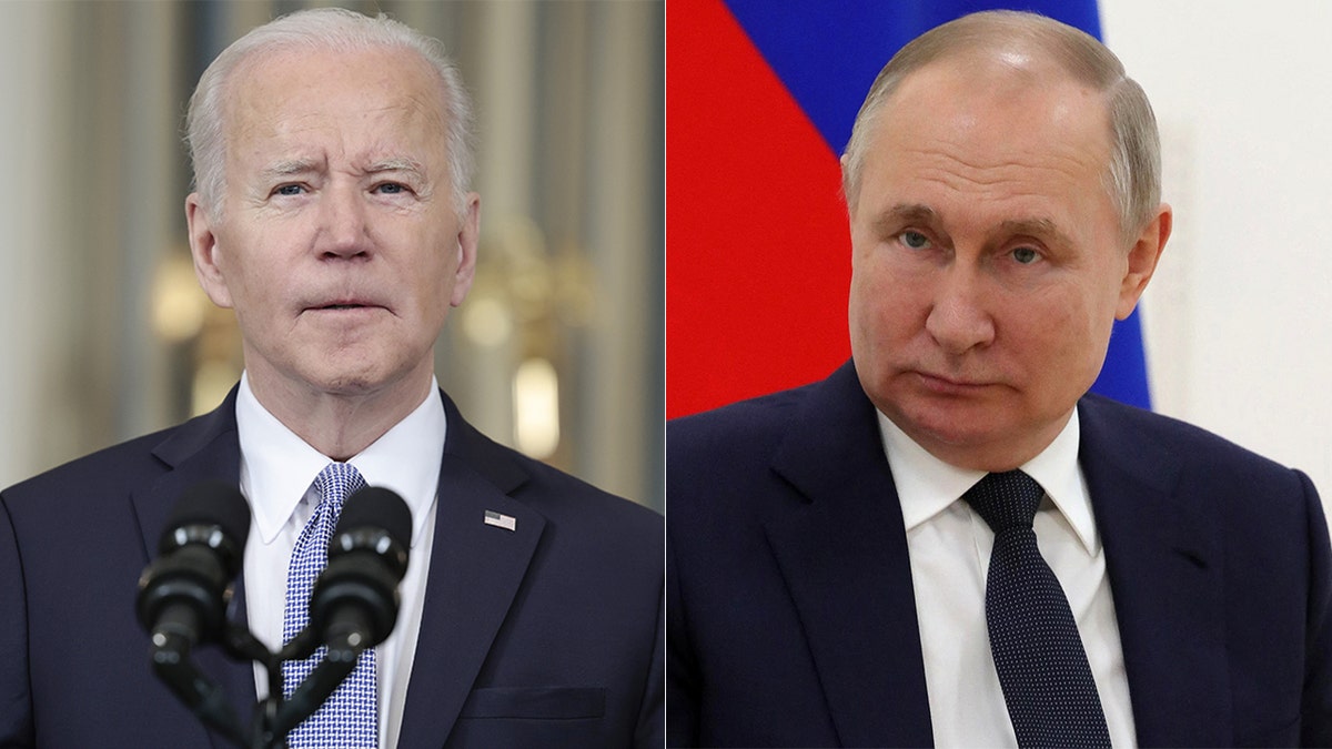 Presidents Joe Biden and Vladimir Putin Ukraine Russia
