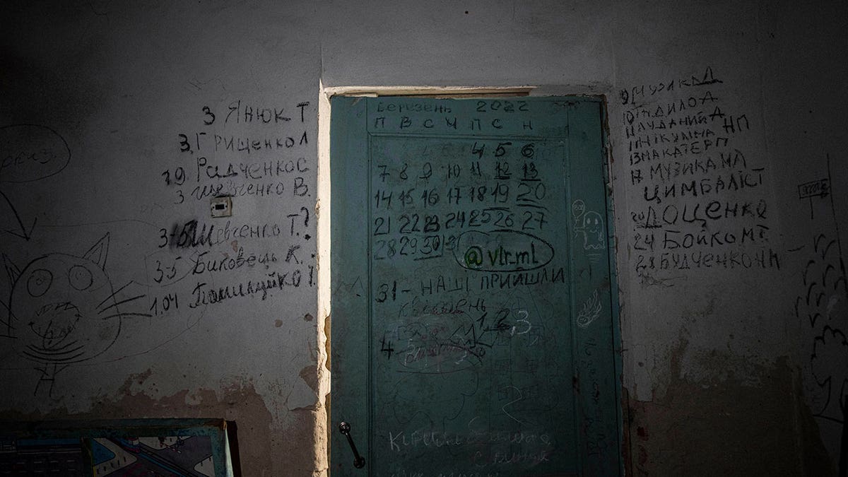 basement of a school in Yahidne, near Chernihiv, Ukraine