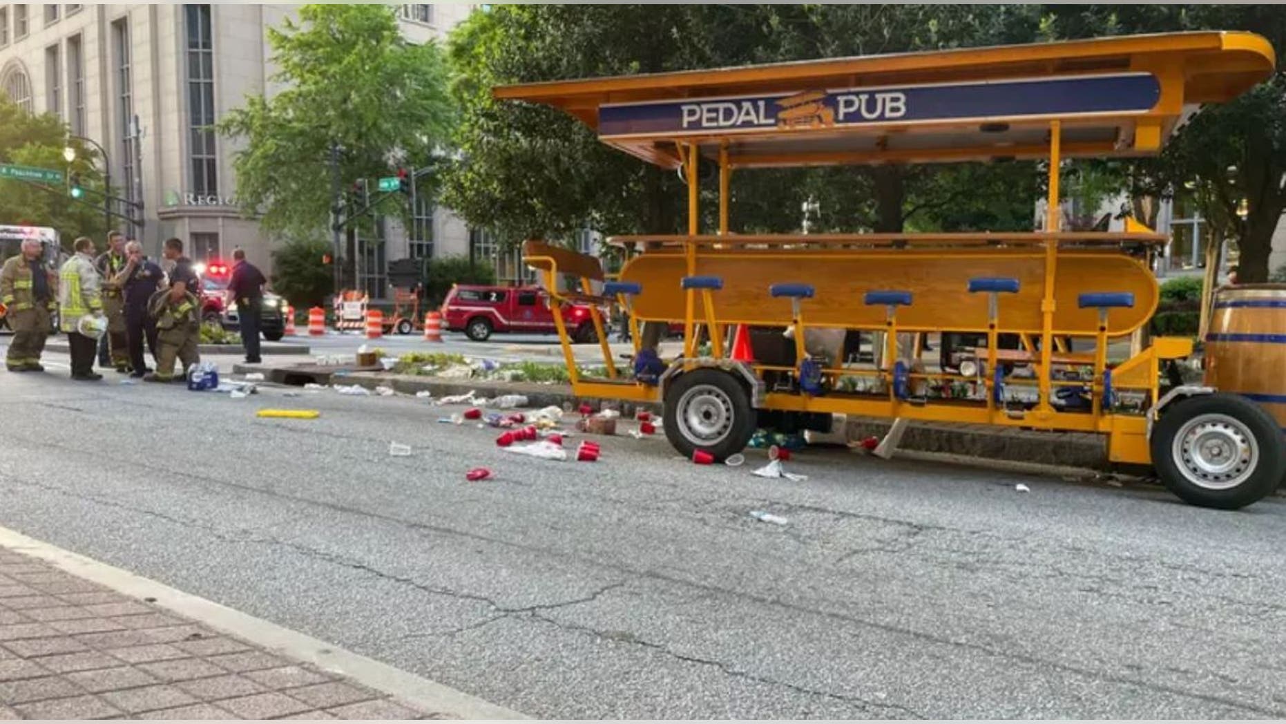 Pedal pub accident