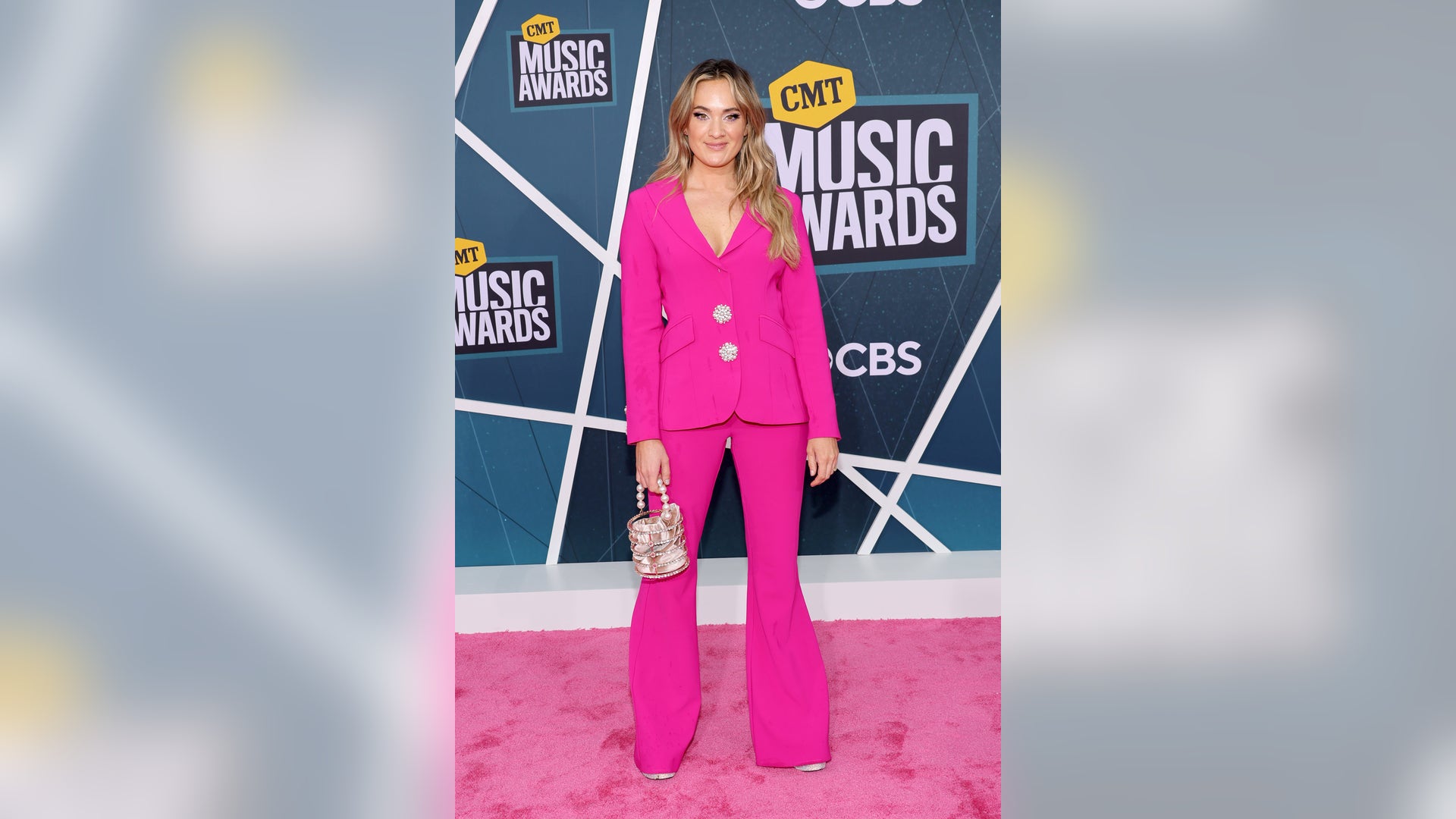 Sophia Scott arrives at the 2022 CMT Music Awards.