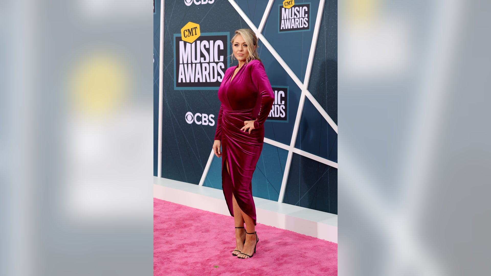Leah Turner attends the 2022 CMT Music Awards.