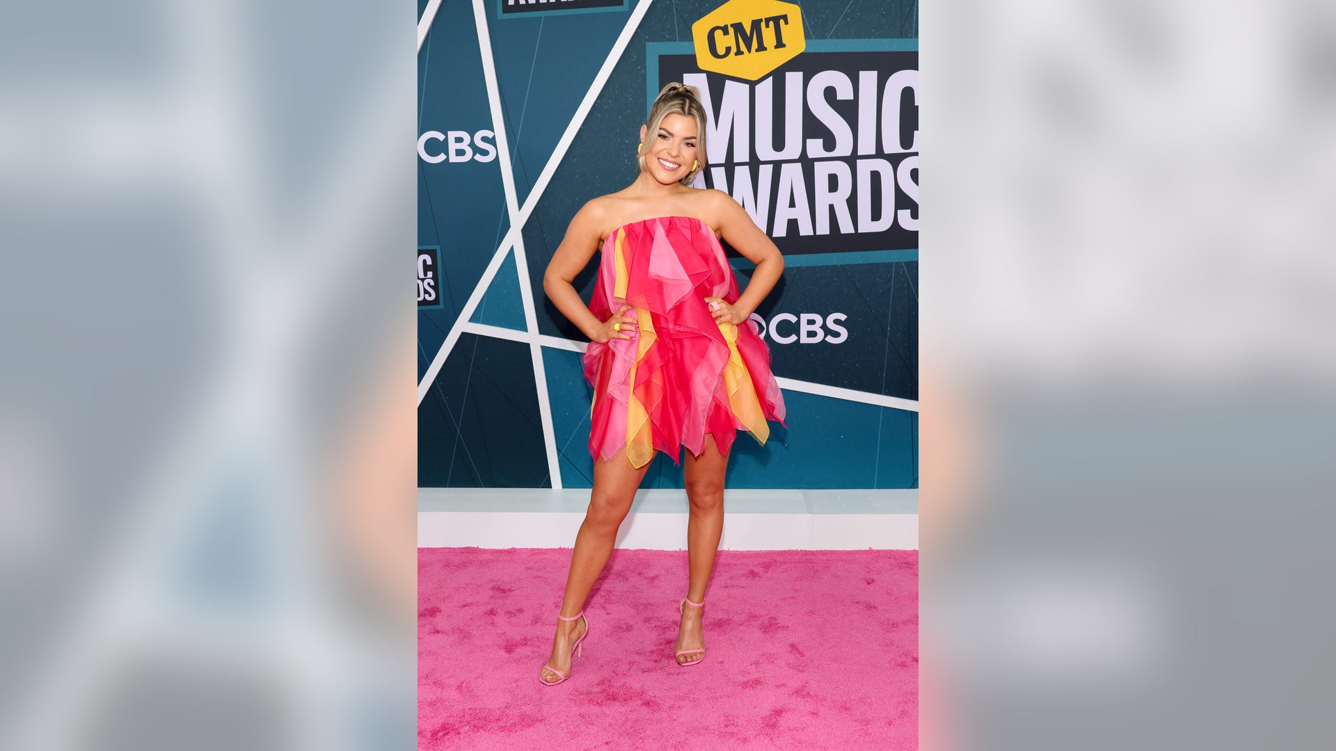 Tenille Arts attends the 2022 CMT Music Awards.