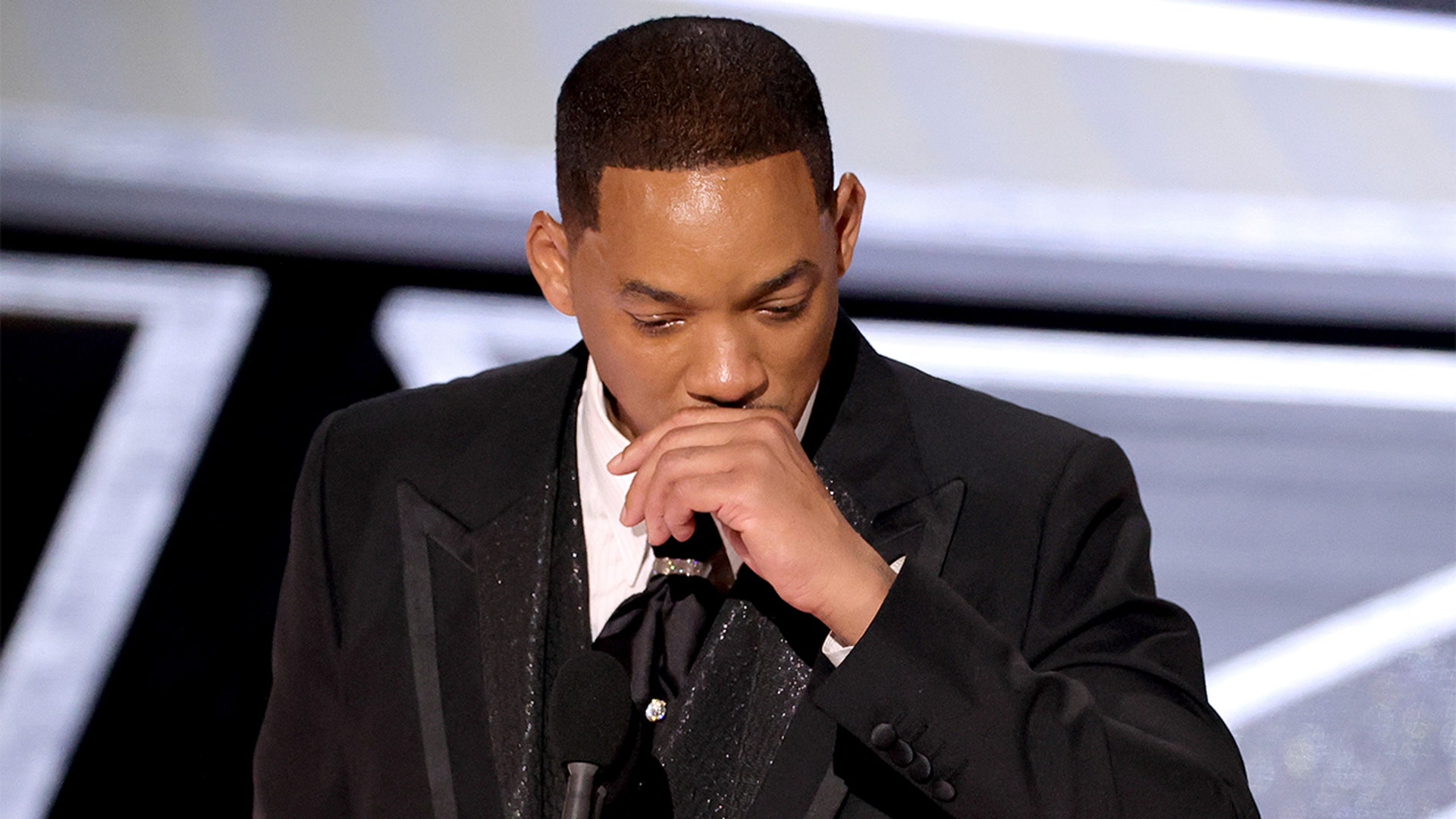 Will Smith accepts the Actor in a Leading Role award for ‘King Richard’ onstage during the 94th Annual Academy Awards at Dolby Theatre.