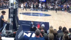 Animal rights activist glues herself to floor during NBA play-in game with message to T'Wolves owner