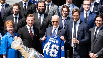 Lightning player laughs as Biden mistakenly calls NHL commissioner Gary 'Batman' during White House visit