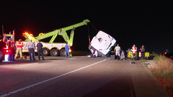 Texas bus carrying baseball team rolls over on highway