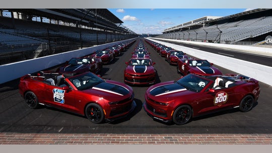 Party time: Chevrolet Camaro SS Indy 500 festival cars hit the brickyard