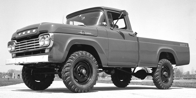 Die 1959 F-Series introduced a four-wheel-drive option.