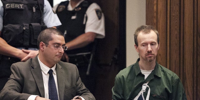 David Sweat (R) appears in court with his appointed defense attorney Joseph Mucia at his arraignment at Clinton County court, in Plattsburgh, New York August 20, 2015.