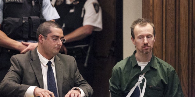 David Sweat (R) appears in court with his appointed defense attorney Joseph Mucia at his arraignment at Clinton County court, in Plattsburgh, New York August 20, 2015.