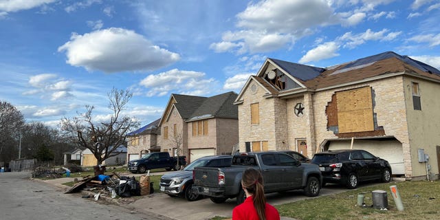Caroline Harris canvasses and assists with disaster relief after a tornado struck her community in April 2022.
