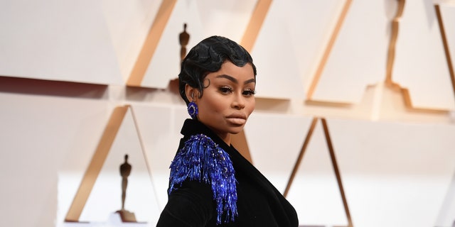 Blac Chyna arrives at the Oscars on Sunday, Feb. 9, 2020, at the Dolby Theatre in Los Angeles.